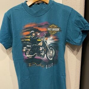 Vintage 1998 Harley Davidson RidingSolo Ray C’s Lapper Michigan Shirt, Stye Tee